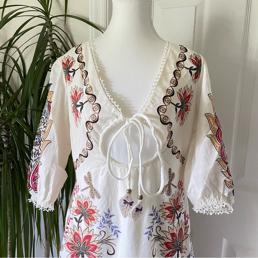 Farm Rio Boho Glam Floral Maxi Dress XS NWT - Picture 8 of 16